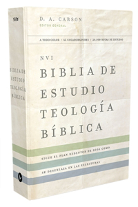 NVI, Biblia de Estudio Teologia Biblica, Interior a cuatro colores, Tapa dura
