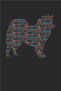 American Eskimo Dog Notebook 'Word Cloud' - Gift for American Eskimo Dog Lovers - American Eskimo Dog Journal