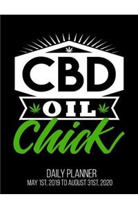 CBD Oil Chick Daily Planner May 1st, 2019 to August 31st, 2020