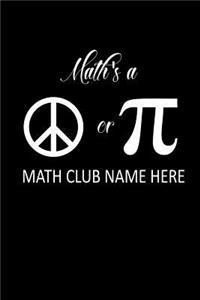 Math's a Math club name here