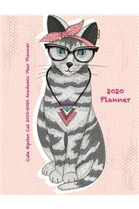 Cute Hipster Cat 2019-2020 Academic Year Planner
