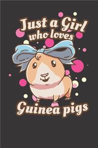 Notebook: Guinea Pig Pigs Just A Girl Who Loves Gift Dot Grid 6x9 120 Pages Journal