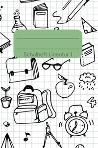 Schulheft Lineatur 1