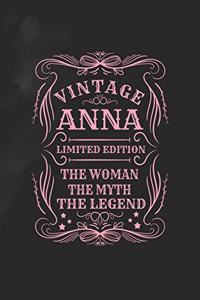 Vintage Anna Limited Edition the Women the Myth the Legend