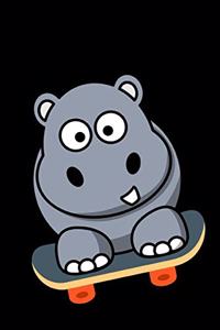 Jungle Hippo Skateboarding Notebook: Humor Funny Journal To Write In