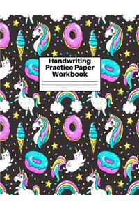 Handwriting Practice Paper Workbook