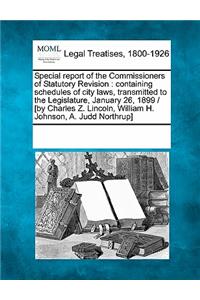 Special Report of the Commissioners of Statutory Revision
