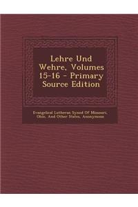 Lehre Und Wehre, Volumes 15-16
