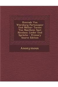Konrads Von Wurzburg Partonopier Und Meliur