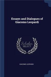 Essays and Dialogues of Giacomo Leopardi