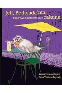 Jeff, Bethesda'nln, pizza yiyen, limonata içen rakunu