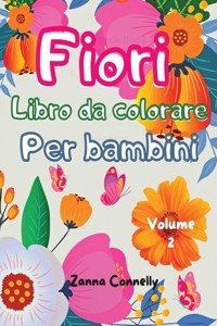 Fiori libro da colorare per bambini