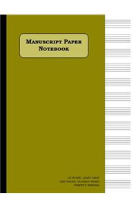 Manuscript Paper Notebook: 12-Staff (12 Staves Per Page), 120 Pages, Perfect Binding: Notebook Size = 8.5 X 11 Inches (Double-Sided)