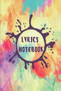 Lyrics Notebook: (Large Print) 8.5 X 11 Music Lyric Journal - For Musician, Songwriter, Muxic Lover, Student - Lined/Ruled Paper Journa