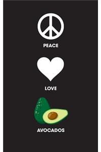 Peace Love Avocados - Lined Journal