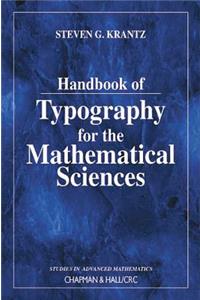 Handbook of Typography for the Mathematical Sciences