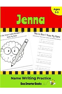 Jenna Name Writing Practice