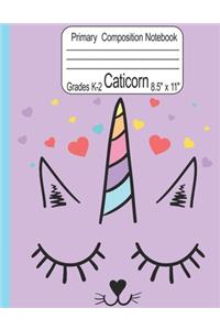 Caticorn Primary Composition Notebook Grades K-2 8.5