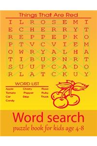 Word search puzzle book for kids age 4-8