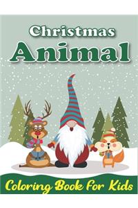 Christmas Animal Coloring Book for Kids