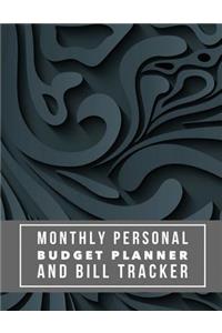 Monthly Personal Budget Planner and Bill Tracker