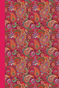 Composition Notebook: Paisley Pink Orange - College Ruled: : Glossy Softcover Book - Home Office, High School Students, Diary Writing Journal Paper: : 7.44 x 9.69 - 100 s