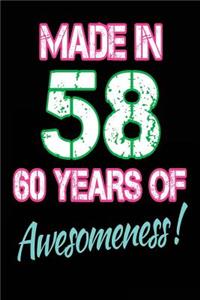 Made in 58 60 Years of Awesomeness