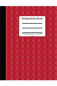 Red Composition Book 100 Sheet/200 Pages 8.5 X 11 In.-Wide Ruled