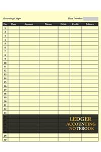 Ledger Accounting Notebook