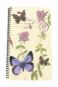 A4 Spiral N/Pad-Holly Blue with Flowers