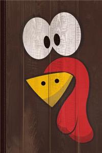 Cute Turkey Face Journal Notebook