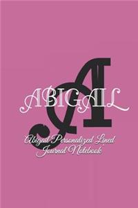 Abigail Personalized Lined Journal Notebook