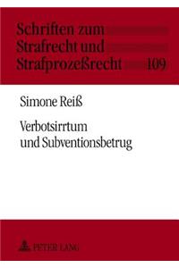 Verbotsirrtum Und Subventionsbetrug