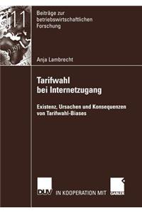 Tarifwahl bei Internetzugang