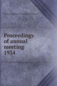 Proceedings of annual meeting