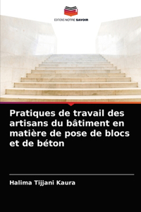 Pratiques de travail des artisans du bâtiment en matière de pose de blocs et de béton