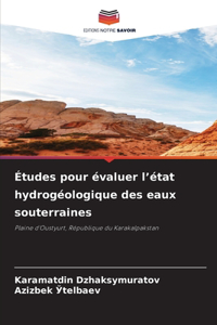 Études pour évaluer l'état hydrogéologique des eaux souterraines