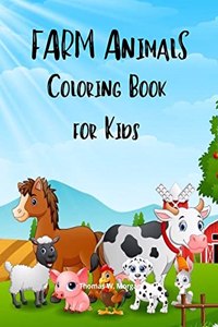 Farm Animals Coloring Book for Kids