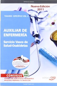 AUXILIAR DE ENFERMERIA DEL SERVICIO VASCO DE SALUD-OSAKIDETZA. TEMARIO ESPECIFICO VOL. II