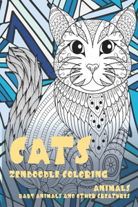 Zendoodle Coloring Baby Animals and other Creatures - Animals - Cats