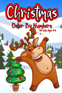 Christmas Color By Numbers For Kids Ages 4-8