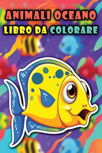Libro da colorare di animali dell'oceano