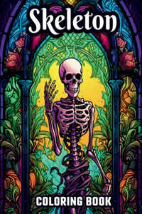 Large Print Skeleton Coloring Book