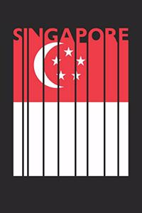 Vintage Singapore Notebook - Retro Singapore Planner - Singaporean Flag Diary - Singapore Travel Journal