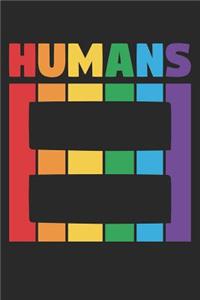 LGBT Notebook - LGBT Equality Humans Rainbow LGBT Support Month Ally - LGBT Journal