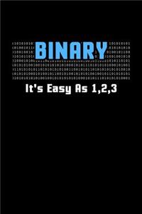 Binary It's Easy As 1,2,3: 120 Pages I 6x9 I Graph Paper 5x5 I Funny Software Engineering, Coder & Hacker Gifts