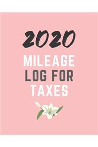 2020 Mileage Log For Taxes