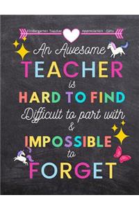 Kindergarten Teacher appreciation gifts