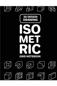 3D Design Drawing Isometric Grid Notebook