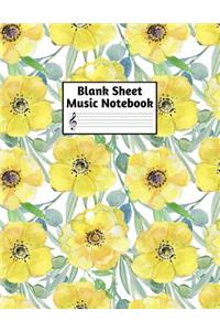 Blank Sheet Music Notebook